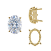 Four Prong Oval Filigree Settings in 14K Gold (5.00 x 3.00 mm - 20.00 x 15.00 mm)