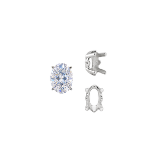 Four Prong Oval Filigree Settings in Sterling Silver (5.00 x 3.00 mm - 20.00 x 15.00 mm)