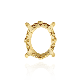 Four Prong Oval Filigree Settings in 14K Gold (5.00 x 3.00 mm - 20.00 x 15.00 mm)
