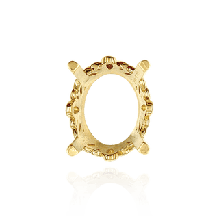 Four Prong Oval Filigree Settings in 14K Gold (5.00 x 3.00 mm - 22.00 x 16.00 mm)