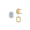 Four Prong Oval Filigree Settings in 14K Gold (5.00 x 3.00 mm - 20.00 x 15.00 mm)