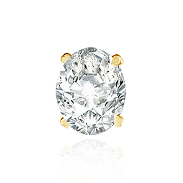 Four Prong Oval Tapered Settings With Peg in 14K Gold (5.00 x 3.00 mm - 12.00 x 10.00 mm)