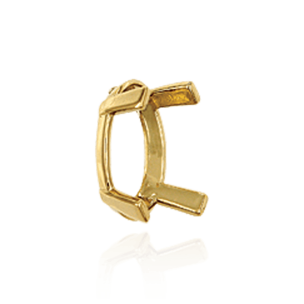 Four Prong Oval Heavy Single Base Settings in 14K Gold (6.00 x 4.00 mm - 23.00 x 17.00 mm)