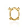 Four Prong Oval Heavy Single Base Settings in 14K Gold (6.00 x 4.00 mm - 23.00 x 17.00 mm)