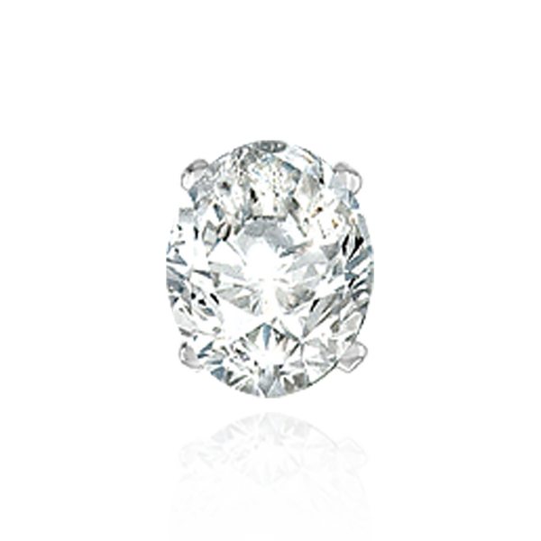 Four Prong Oval Tapered Settings With Pads in Sterling Silver (5.00 x 3.00 mm - 16.00 x 12.00 mm)