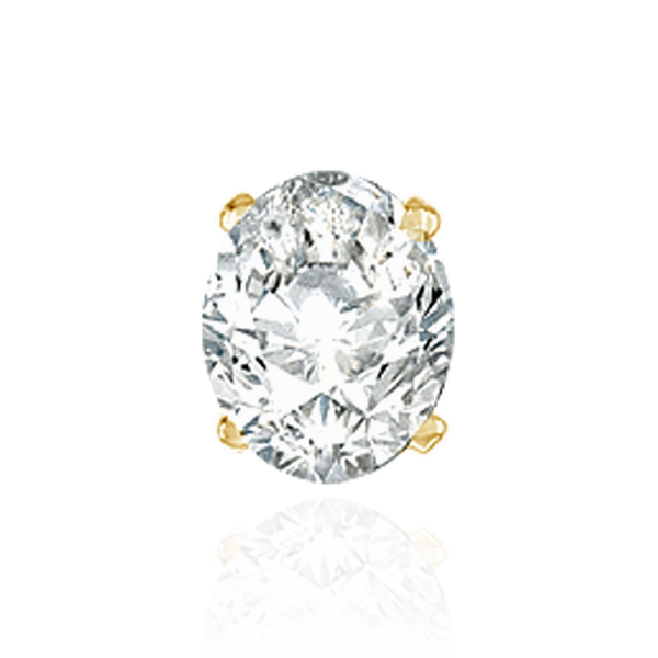 Four Prong Oval Tapered Settings With Pads in 18K Gold (6.00 x 4.00 mm - 12.00 x 9.50 mm)