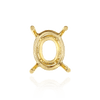 Four Prong Oval Wire Basket Settings With Pads in 18K Gold (5.00 x 3.00 mm - 12.00 x 10.00 mm)
