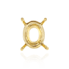 Four Prong Oval Wire Basket Settings With Pads in 18K Gold (5.00 x 3.00 mm - 12.00 x 10.00 mm)