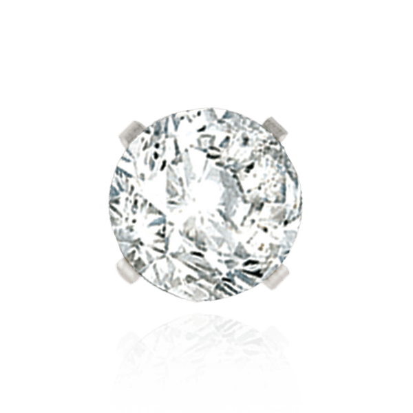 Four Prong Round Light and Low Tiffany Settings With Peg in Platinum (3.60 mm - 9.75 mm)