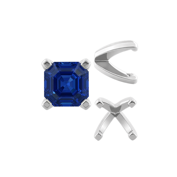 Four Prong Heavy Weight Cushion Settings 14K Gold (3.00 x 3.00 mm - 8.50 x 8.50 mm)