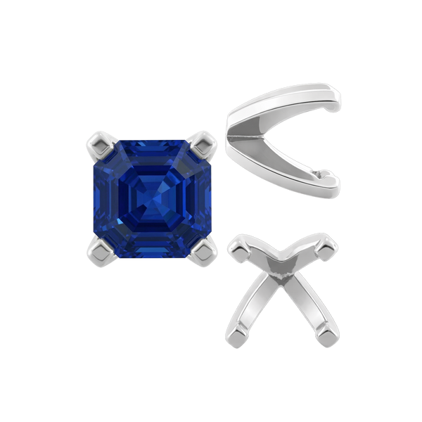 Four Prong Heavy Weight Cushion Settings 14K Gold (3.00 x 3.00 mm - 8.50 x 8.50 mm)