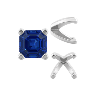 Four Prong Heavy Weight Cushion Settings 14K Gold (3.00 x 3.00 mm - 8.50 x 8.50 mm)