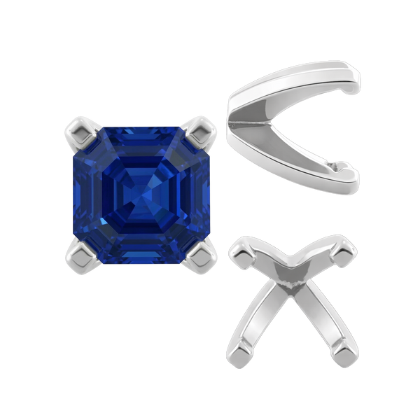 Four Prong Heavy Weight Cushion Settings 14K Gold (3.00 x 3.00 mm - 8.50 x 8.50 mm)