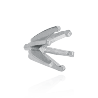 Six Prong Round Light and Low Tiffany Settings With Peg in 18K Gold (Die-Struck) (3.25 mm - 9.75 mm)