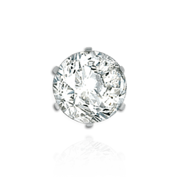 Six Prong Round Light and Low Tiffany Settings With Peg in 18K Gold (3.25 mm - 9.75 mm)
