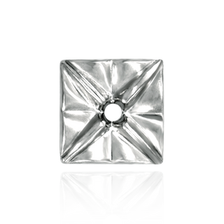 Square Plates for Round Stone with Flower Pattern (7.00 mm - 8.00 mm)