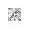 Square Plates for Round Stone with Flower Pattern (7.00 mm - 8.00 mm)