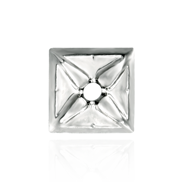 Square Plates for Round Stone with Patterned Top (7.00 mm - 8.00 mm)