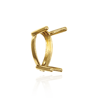 Four Prong Pear Shape Single Base Settings in 14K Gold (5.00 x 3.00 mm - 24.00 x 16.00 mm)