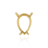 Four Prong Pear Shape Single Base Settings in 14K Gold (5.00 x 3.00 mm - 24.00 x 16.00 mm)