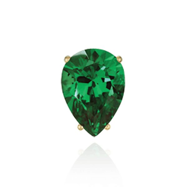 Four Prong Pear Shape Single Base Settings in 14K Gold (5.00 x 3.00 mm - 24.00 x 16.00 mm)