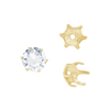 Six Prong Round Pearl Cup Settings in 14K Gold (3.00 mm - 10.00 mm)