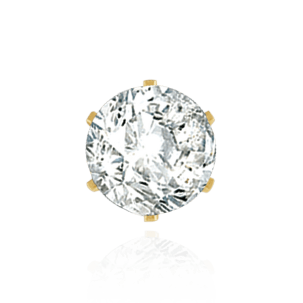 Six Prong Round Pearl Cup Settings in 14K Gold (3.00 mm - 10.00 mm)