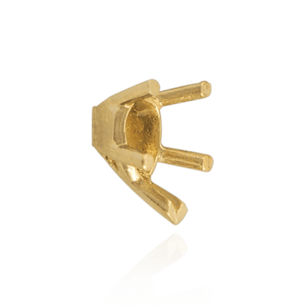 V-End Pear Shape Solitaire Settings in 14K Gold (5.00 x 3.00 mm - 15.00 x 9.00 mm)