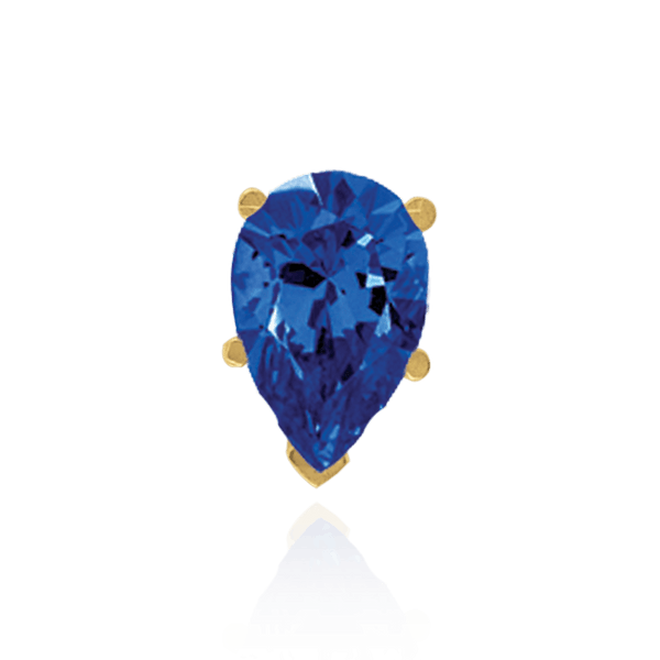 V-End Pear Shape Solitaire Settings in 18K Gold (7.00 x 5.00 mm - 15.00 x 9.00 mm)