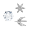 Six Prong Round Tiffany Settings With Peg in Sterling Silver (4.00 mm - 8.00 mm)