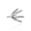 Six Prong Round Tiffany Settings With Peg in Sterling Silver (4.00 mm - 8.00 mm)