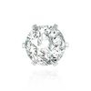 Six Prong Round Tiffany Settings With Peg in Sterling Silver (4.00 mm - 8.00 mm)