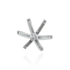 Six Prong Round High Tiffany Settings With Peg in Sterling Silver (Casting) (3.25 mm - 9.75 mm)