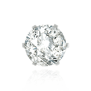 Six Prong Round High Tiffany Settings With Peg in 18K Gold (Die-Struck) (3.25 mm - 9.75 mm)