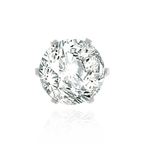 Six Prong Round High Tiffany Settings With Peg in Platinum (3.50 mm - 11.75 mm)