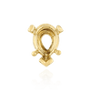 V-End Pear Shape Heavy Tapered Settings in 14K Gold (6.00 x 4.00 mm - 26.00 x 18.00 mm)