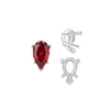V-End Pear Shape Heavy Tapered Settings in Sterling Silver (6.00 x 4.00 mm - 15.00 x 9.00 mm)
