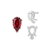 V-End Pear Shape Heavy Tapered Settings in Sterling Silver (6.00 x 4.00 mm - 15.00 x 9.00 mm)