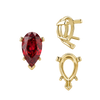 V-End Pear Shape Heavy Tapered Settings in 14K Gold (6.00 x 4.00 mm - 15.00 x 9.00 mm)
