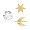 Six Prong Round High Tiffany Settings With Peg in 14K Gold (Casting) (3.50 mm - 11.00 mm)