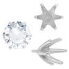 Six Prong Round High Tiffany Settings With Peg in 18K Gold (Casting) (3.50 mm - 11.00 mm)