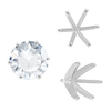 Six Prong Round Heavy High Tiffany Settings With Peg in Sterling Silver (Casting) (3.25 mm - 9.25 mm)