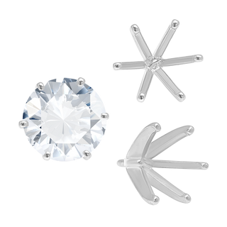 Six Prong Round Heavy High Tiffany Settings With Peg in 14K Gold (Casting) (3.25 mm - 9.25 mm)