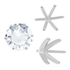Six Prong Round Heavy High Tiffany Settings With Peg in Sterling Silver (Casting) (3.25 mm - 9.25 mm)