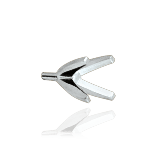 Four Prong Round Medium High Tiffany Settings With Peg in 14K Gold (Die-Struck) (3.00 mm - 6.50 mm)