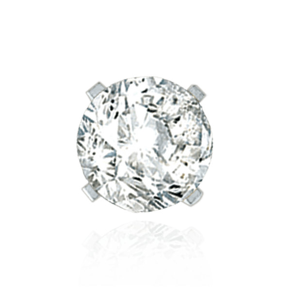 Four Prong Round Medium High Tiffany Settings With Peg in 14K Gold (Die-Struck) (3.00 mm - 6.50 mm)