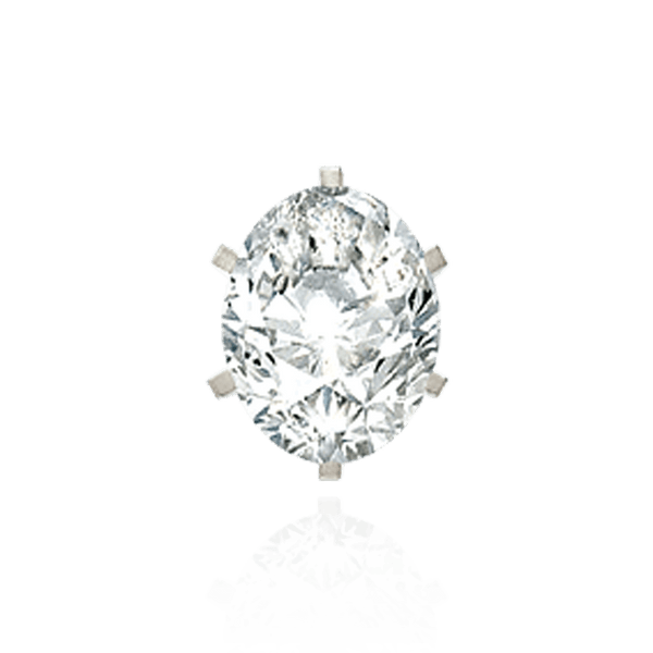 Six Prong Oval Solitaire Settings With Peg in 14K Gold (5.50 x 3.50 mm - 12.00 x 10.00 mm)
