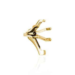 Six Prong Pear Shape Tiffany Settings With Peg in 14K Gold (3.00 x 1.75 mm - 15.00 x 9.00 mm)