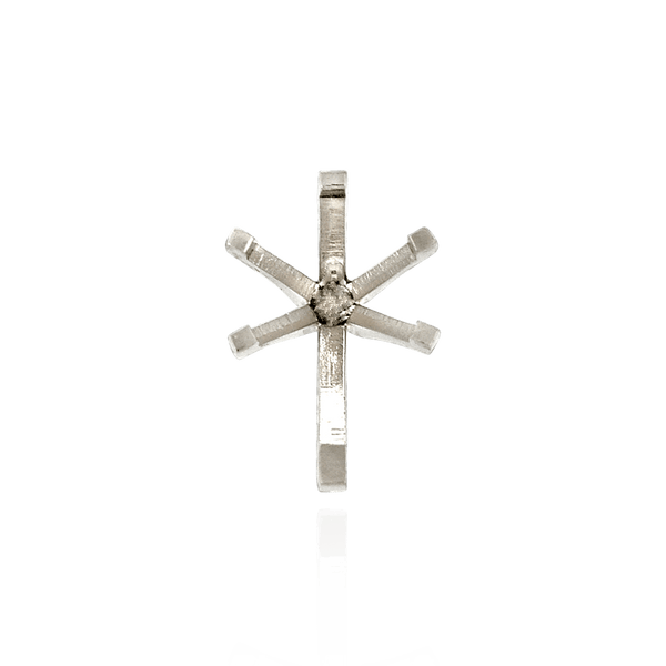 Six Prong Pear Shape Tiffany Settings With Peg in 18K Gold (4.25 x 2.50 mm - 9.75 x 6.50 mm)