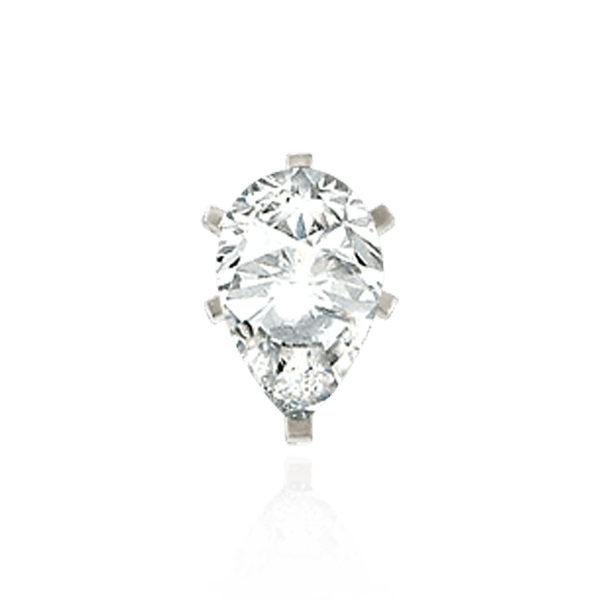 Six Prong Pear Shape Tiffany Settings With Peg in 18K Gold (4.25 x 2.50 mm - 9.75 x 6.50 mm)